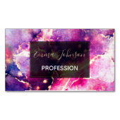 Moderne roze gouden vloeibare kunst Abstract Magnetisch Visitekaartje (Voorkant)