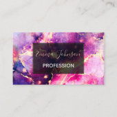 Moderne roze gouden vloeibare kunst Abstract Visitekaartje (Voorkant)