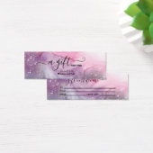 Moderne roze goudWaterverf Cadeaubon Mini Visitekaartjes (Bureau)