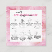 Moderne roze goudWaterverf nageltoepassing Vierkante Visitekaartje (Voorkant)