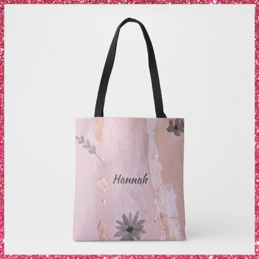 Moderne roze goudWaterverf Tote Bag