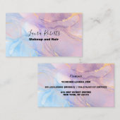 Moderne roze goudWaterverf Visitekaartje (Voorkant / Achterkant)