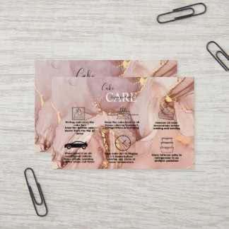 Moderne roze goudWaterverf Zorg voor zakelijk C Visitekaartje