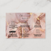 Moderne roze goudWaterverf Zorg voor zakelijk C Visitekaartje (Voorkant)