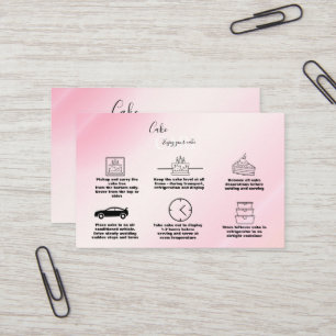 Moderne roze goudWaterverf Zorg voor zakelijk C Visitekaartje