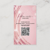 Moderne roze goudWaterverf Zorg voor zakelijk C Visitekaartje (Achterkant)