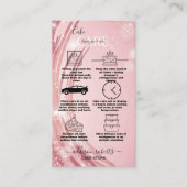 Moderne roze goudWaterverf Zorg voor zakelijk C Visitekaartje (Voorkant)