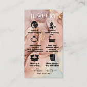 Moderne roze goudzorg voor juwelen Waterverf Visitekaartje (Voorkant)