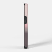 Moderne Roze Gradiënt Aangepaste Naam Monogram iPhone Hoesje (Rechterkant)
