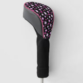 Moderne roze gradiënt bloem patroon naam golfheadcover (Schuin)