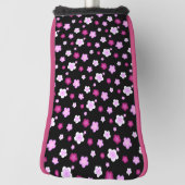 Moderne roze gradiënt bloem patroon naam golfheadcover (Draai 90)