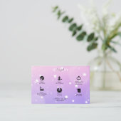 Moderne roze gradiënt juwelen visitekaartje (Staand voorkant)