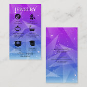 Moderne roze gradiënt juwelenzorg visitekaartje (Voorkant / Achterkant)