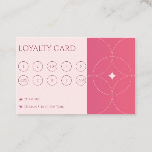 Moderne Roze Gradiënt Make-up Artiest Marketing Klantenkaartje (Achterkant)