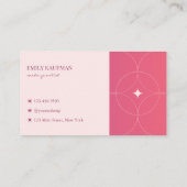 Moderne roze gradiënt make-up artiest visitekaartje (Achterkant)