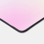 Moderne Roze Gradiënt Monogram Naam Bureaumat (Hoek)