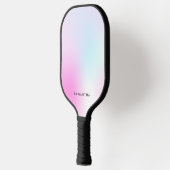 Moderne Roze Gradiënt Monogram Naam Pickleball Paddle (Links)