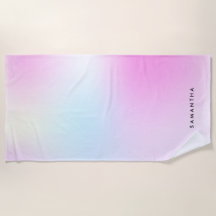 Moderne Roze Gradiënt Monogram Naam