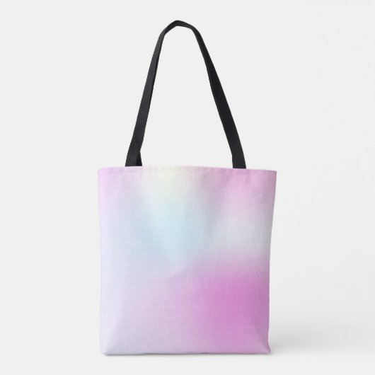 Moderne Roze Gradiënt Monogram Naam Tote Bag (Achterkant)