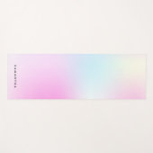 Moderne Roze Gradiënt Monogram Naam Yogamat (Voorkant (horizontaal))