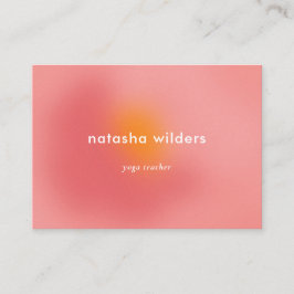 Moderne roze gradiënt Ombré Yoga Fitness Visitekaartje