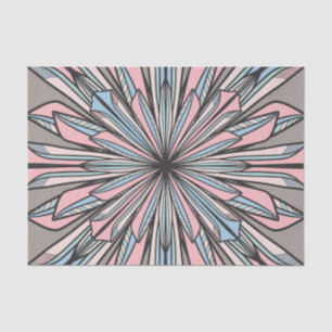 Moderne roze grijze meetkundige Abstracte ventilat Tissuepapier