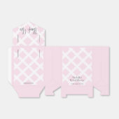 Moderne roze grijze witte dank je bruidsmeisjesfee bedankdoosjes (Uitgevouwen)