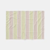 Moderne Roze Groen Strepen Patroon Fleece Deken (Voorkant (Horizontaal))