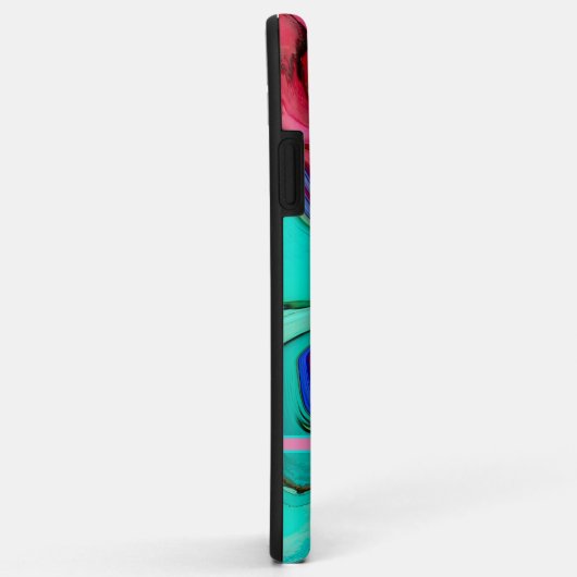 Moderne roze groene Abstracte Waterverf Case-Mate iPhone Case (Achterkant/rechts)