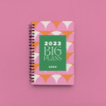 Moderne roze groene geometrische grote plannenplan planner<br><div class="desc">Moderne roze groene geometrische elegante typografie grote plannen</div>