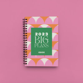 Moderne roze groene geometrische grote plannenplan planner