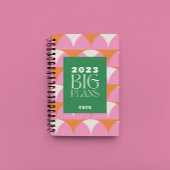Moderne roze groene geometrische grote plannenplan planner