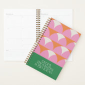 Moderne roze groene geometrische ideeën planner (Display)