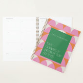 Moderne roze groene geometrische liefde volledig g planner (Display)