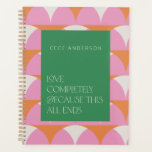 Moderne roze groene geometrische liefde volledig g planner<br><div class="desc">Moderne roze groene geometrische elegante typografie houdt volledig van liefde,  omdat dit alles eindigt met modern meisje cadeau voor haar cadeau voor hem. Ideale verjaardag,  verjaardag,  bruiloft,  Valentijnsdag,  moederdag of vaders dag cadeau.</div>