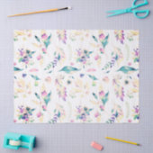 Moderne roze groene lavendel waterverf bloemen tissuepapier (Craft)