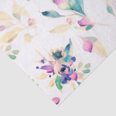 Moderne roze groene lavendel waterverf bloemen tissuepapier (Detail)