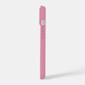 Moderne Roze Groene Monogram iPhone 15 Case (Linkerkant)