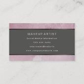 Moderne Roze Grunge met Bruine Metalen Afwerking Visitekaartje (Achterkant)