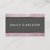 Moderne Roze Grunge met Bruine Metalen Afwerking Visitekaartje (Voorkant)