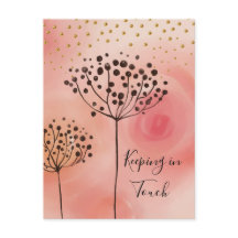 Moderne roze gulden in aanraking