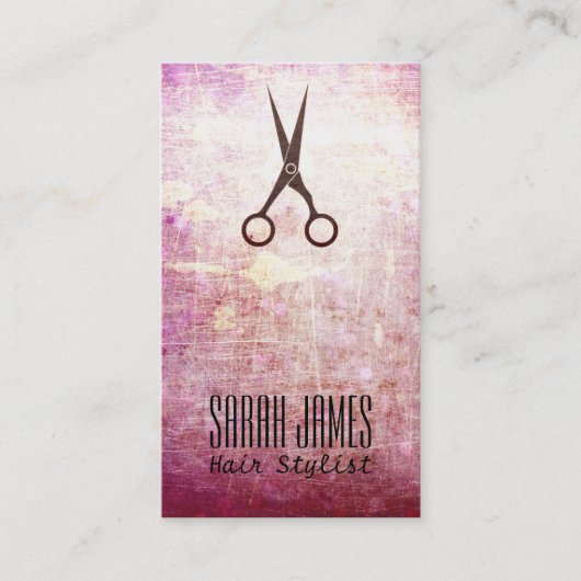 moderne roze haarstaarster visitekaartje (Voorkant)