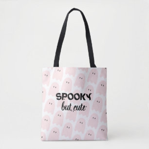 Moderne roze halloween Spooky but Cute Tote Bag