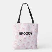 Moderne roze halloween Spooky but Cute Tote Bag (Achterkant)