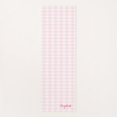 Moderne roze Harlequin Elegant Monogram Oefening Yogamat (Voorkant)
