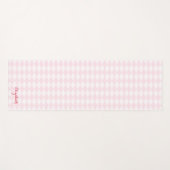 Moderne roze Harlequin Elegant Monogram Oefening Yogamat (Voorkant (horizontaal))