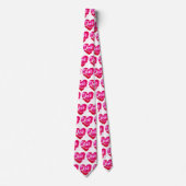 Moderne Roze Hart & Liefde Typografie Stropdas (Voorkant)