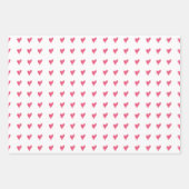 Moderne Roze Hart Patroon Handgetekend Inpakpapier Vel (Voorkant 2)