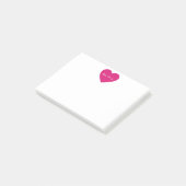 Moderne Roze Hart Persoonlijk Post-it® Notes (Schuin)