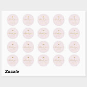 Moderne Roze Hartelijk Bedankt Stickers Met Gouden (Vel)